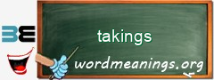 WordMeaning blackboard for takings